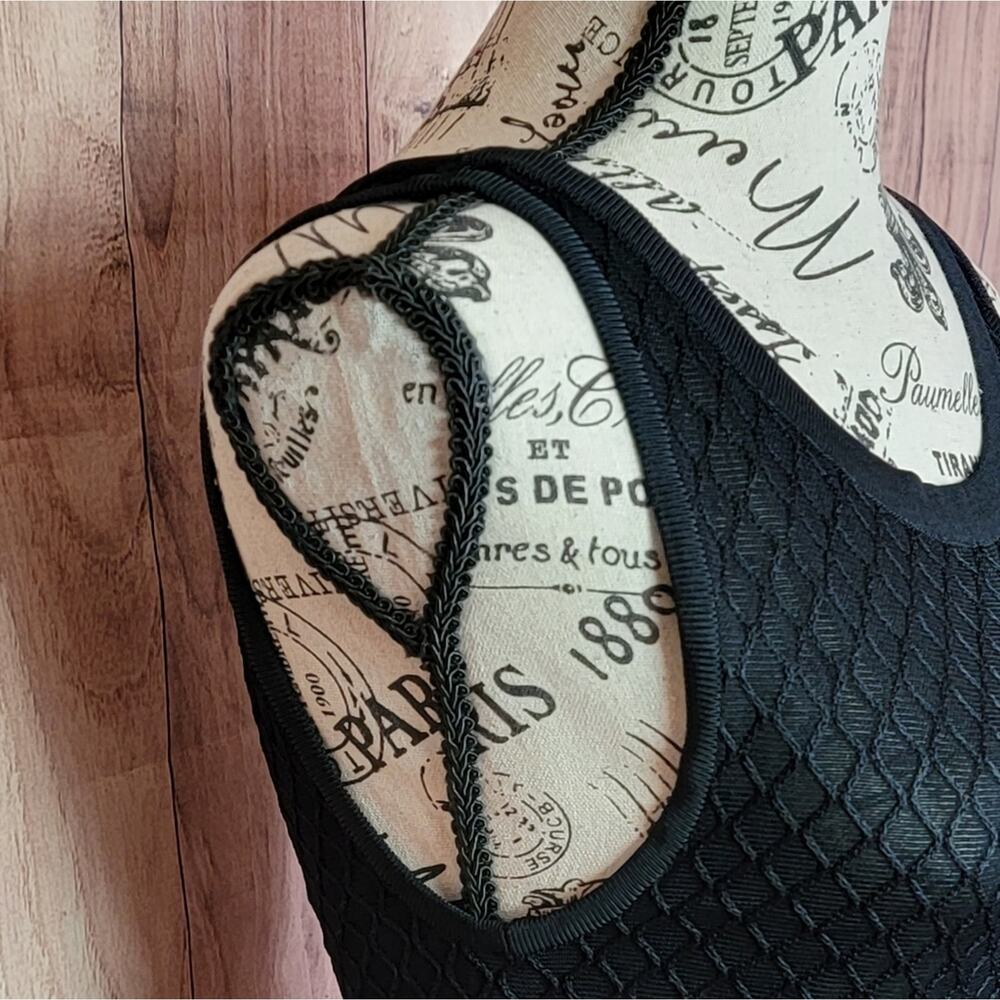 VINTAGE Alaรฏa Alaia Paris Black Fit and Flare Knit Dress, Sz 40FR / US 8 - Picture 7 of 16